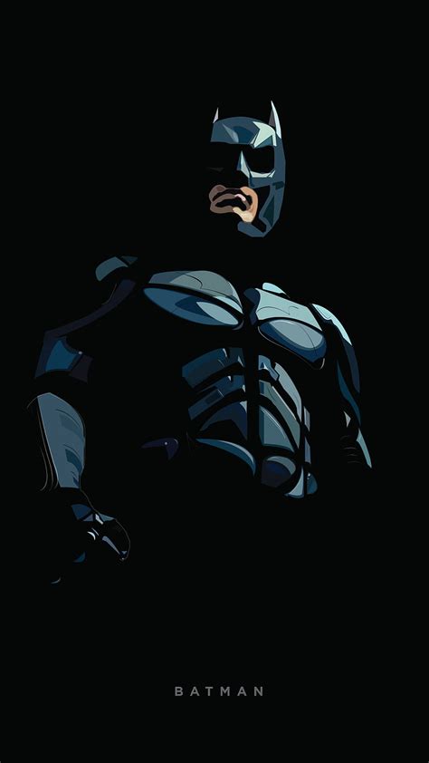 Batman Minimal Koyu Arka Plan Dc Comics Süper Kahramanlar Süper