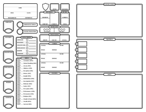 Dnd 5e Character Binder Printable Sheets Campaign Jou