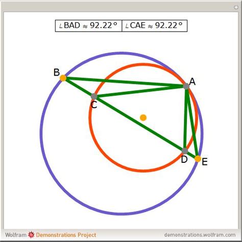 Secant Intersection With Two Internally Tangent Circles Wolfram