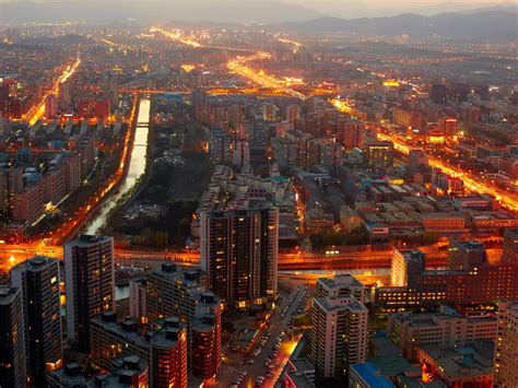 China Beijing Buildings Lights Midnight Wallpaper 1600x1200