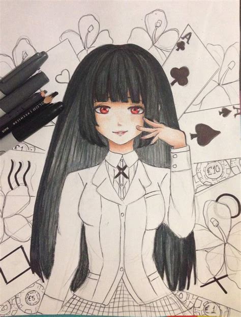 ♦️♣️proceso De Dibujo De Jabami Yumeko♠️♥️ •anime• Amino