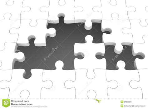 White Puzzle Pieces Stock Illustration Illustration Of Backdrop 31384903