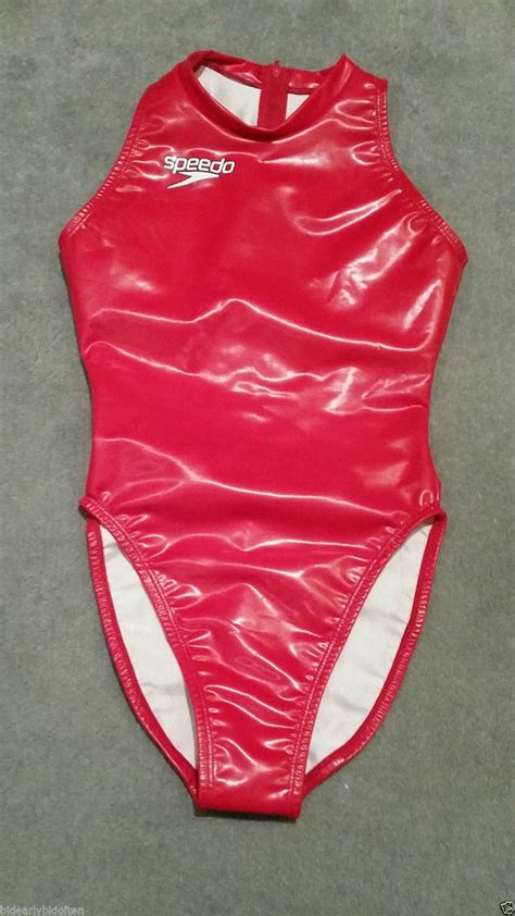 Speedo Rubber Jaspo Hydrasuit Swimwear Water Polo Suit Wet Look S2000