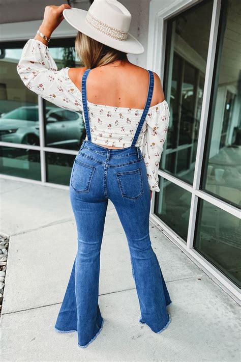 more colors reba flared denim overalls in 2023 southern fashion summer marvel clothes