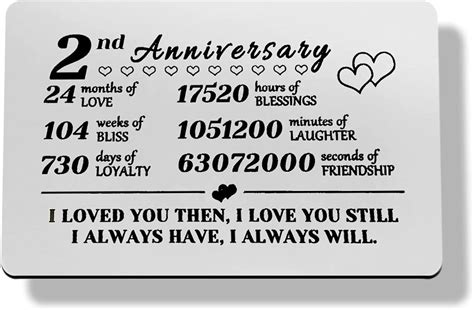 Buy Couples 2nd Anniversary Card2 Years Love Card For Husband Wife