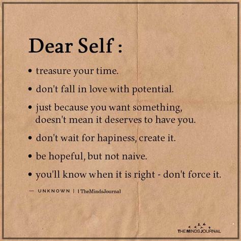 Dear Self Treasure Your Time Dear Self Quotes Note To Self Quotes