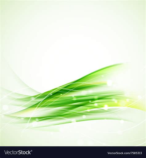 Green Abstract Wavy Background Royalty Free Vector Image