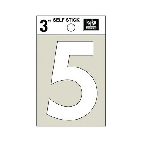 White Vinyl Die Cut Self Stick Numbers