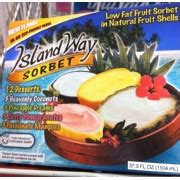 Island Way Sorbet Fruit In Fruit Shells Calories Nutrition Analysis More Fooducate