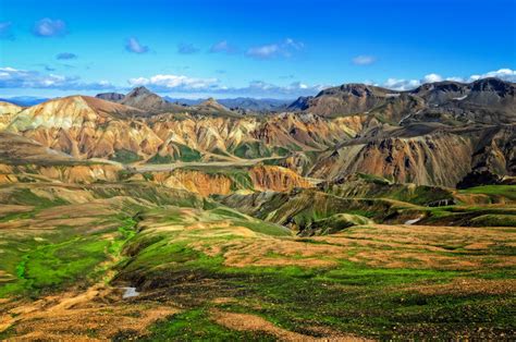 Landmannalaugar Kolorowe Góry W Iceland Lato Czas Obraz Stock Obraz
