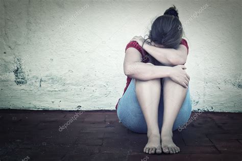 Sad Woman Crying Stock Photo Kmiragaya