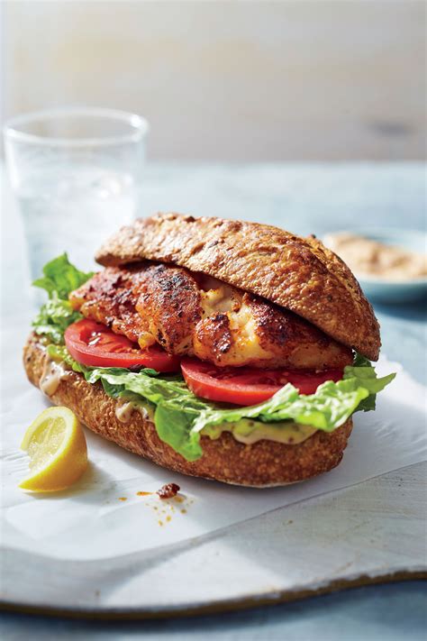 Blackened Grouper Sandwiches With Rémoulade Recipe Myrecipes
