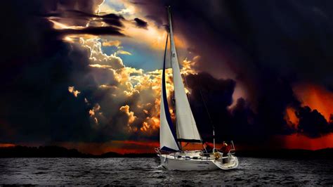 Sailboat Full Hd Wallpaper And Background Image 2560x1440 Id398867