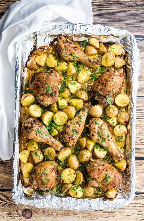 Spicy Garlic Chicken And Potatoes Sheet Pan Dinner Cooking And Beer