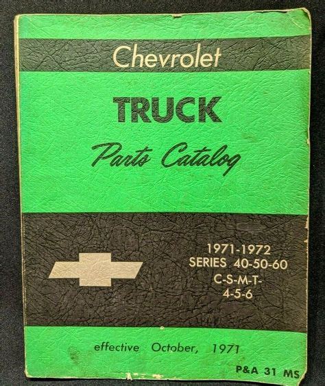 1960 Chevy Truck Parts Catalog