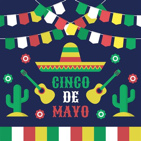 Cinco De Mayo Celebration Flat Style Collection 203682 Vector Art At