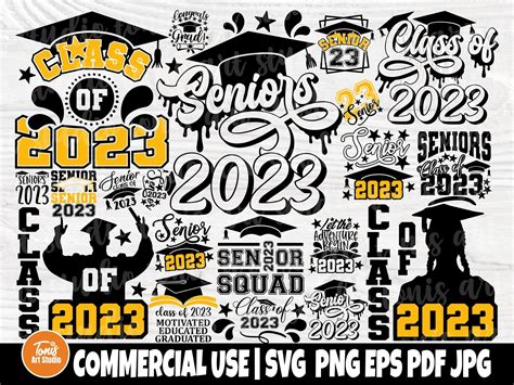 Graduation Svg Bundle Senior 2023 Svg Class Of 2023 Svg Graduate