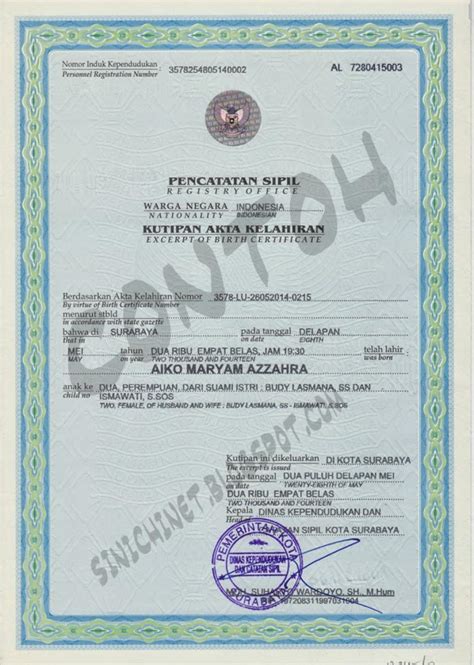 Persyaratan Pembuatan Akte Kelahiran  Website Desa PAKEL