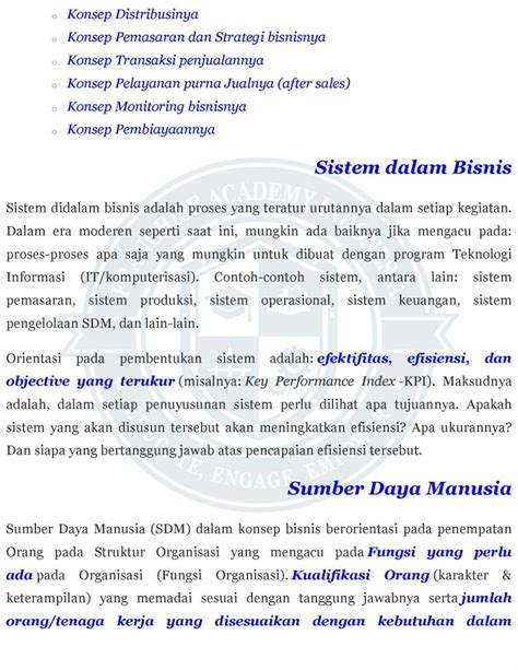 Blue Module Konsep Bisnis Sistem Dan Sumber Daya Manusia Page 3 Franchise Academy Indonesia