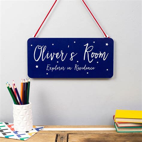 Personalised Childrens Room Metal Sign By Delightful Living