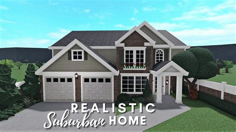 Bloxburg Realistic Suburban Home House Build Roblox Youtube