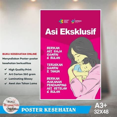 Jual Poster Kesehatan Asi Eksklusif 2 Laminating Glossy Shopee Indonesia