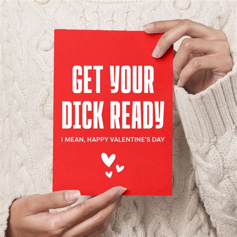 Get Your Dick Ready Card Valentines Day Cards
