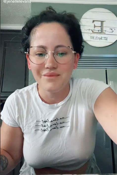 teen mom jenelle evans shocks fans as she goes braless in a very sheer white crop top in a nsfw