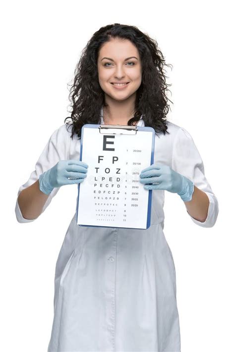 Male Ophthalmologist With Eye Chart Stock Image Image Of Optometrist
