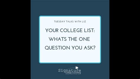 What Is The 1 Question You Should Ask When Deciding On Your College