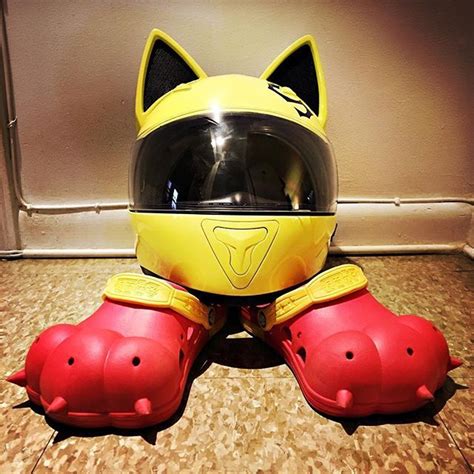 You are good to go with you very own cat ear motorcycle helmet! Cat Ear Motorcycle Helmets
