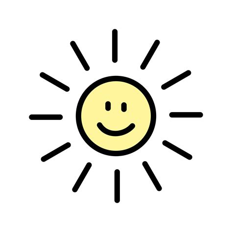 Sun Smiling Vector Icon 437751 Vector Art At Vecteezy