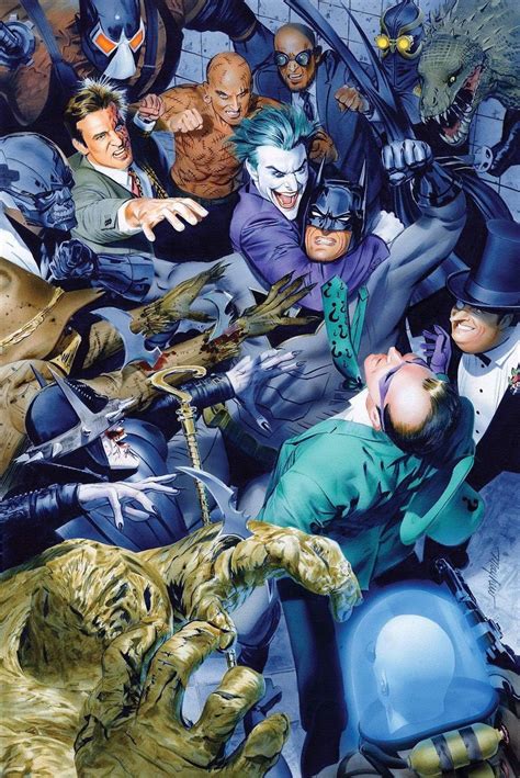 Batman Vs The Villains Batman Artwork Batman Comics Batman Canvas Art
