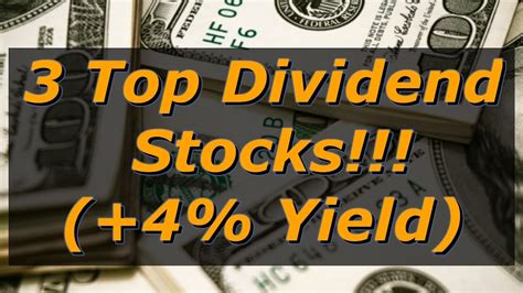 Not all high yielding stocks make good investments. 3 Top Dividend Stocks!!!(+4% Yield) - YouTube