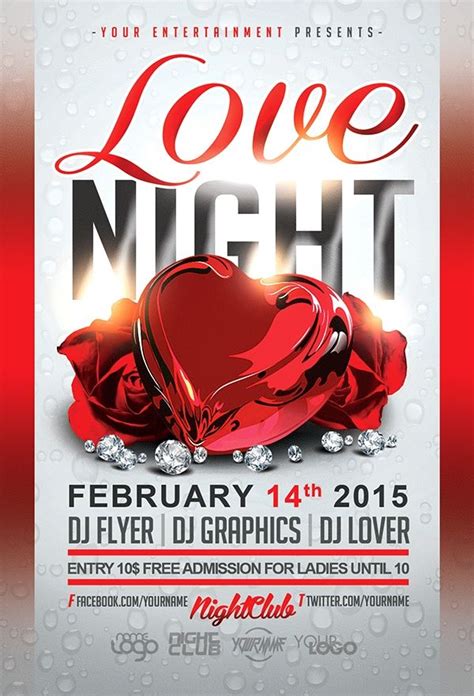 Free Valentines Day Flyer Templates In 2020 Free Flyer Templates