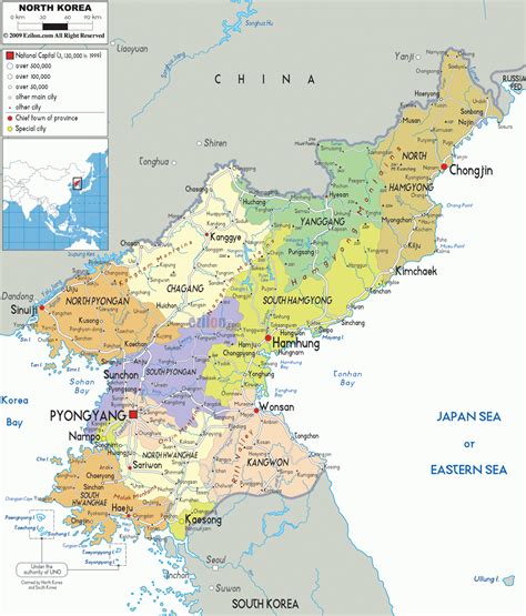 MAPAS DA COREIA DO NORTE Geografia Total