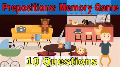 Prepositions Memory Game Esl Game Games4esl