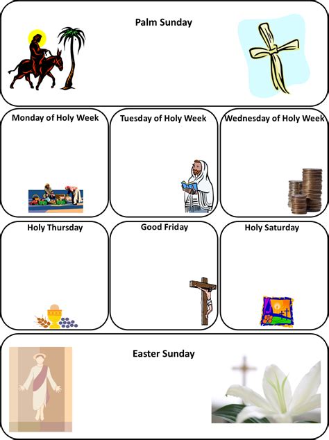 Holy Week Clipart Crown Thorns Holy Week Timeline Worksheet Pdf