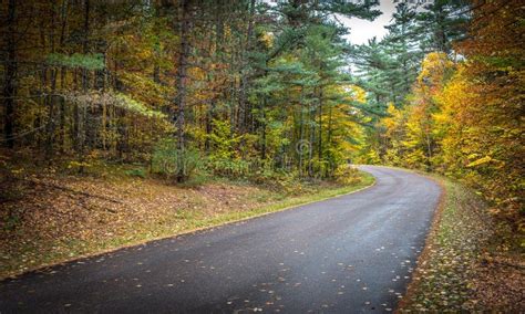 County Road In Late October Color Stock Image Image Of Cycles Cool