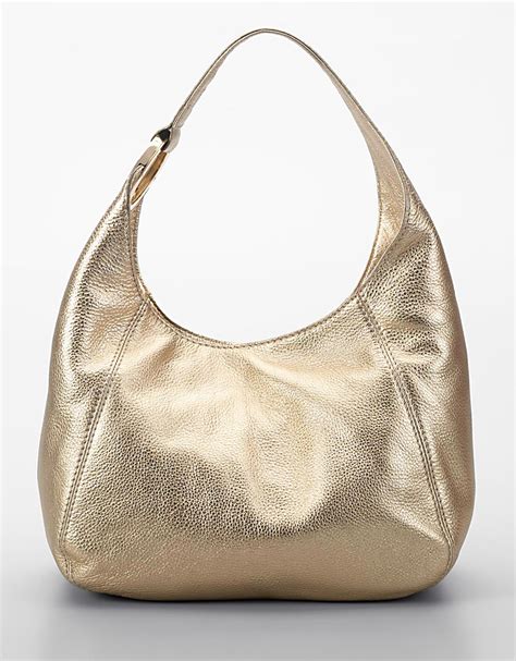 Michael Michael Kors Fulton Leather Hobo Bag In Gold Lyst