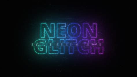 Neon Glitch Motion Graphics Templates Motion Array