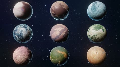 Artstation Alien Sci Fi Planets 3d Models Pack Game Assets
