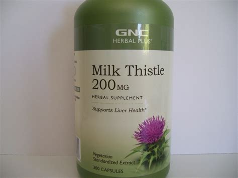 Gnc Herbal Plus Milk Thistle 200mg Vegetarian Capsules 300 Ea Buy