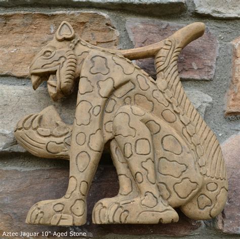 History Aztec Maya Jaguar Sculpture Statue 10 Tall Etsy