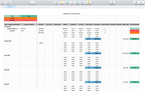 Assignment Tracker Templates Supply