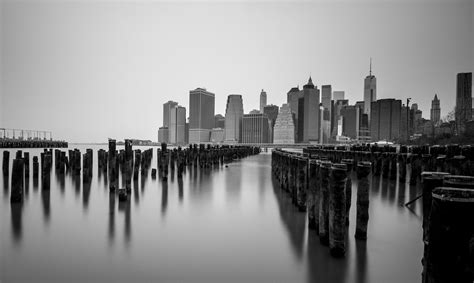 Architecture Bay Black Buildings Cities Clouds Nyc Rivers Sky