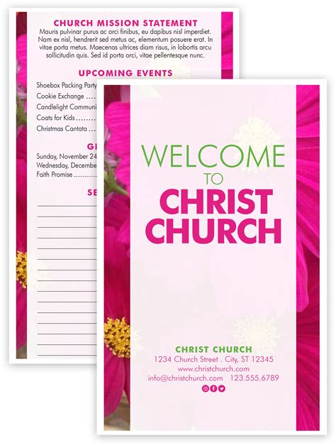 Summer Free Printable Church Bulletin Covers Church Bulletin 11