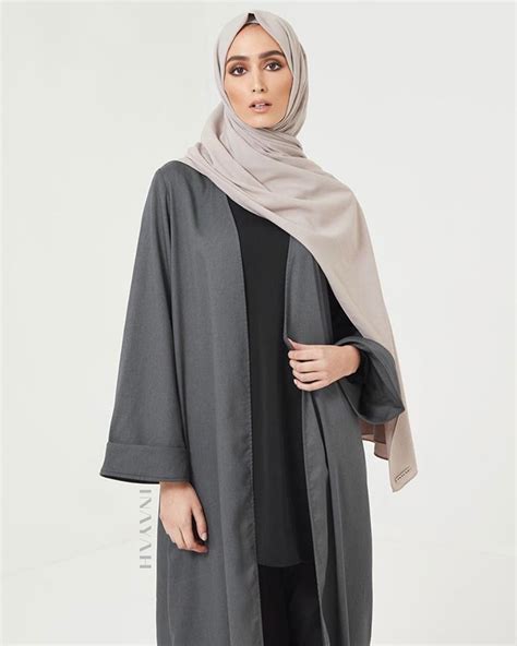 Inayah A Winter Inspired Kimono Crafted In Charcoal Grey A Definite