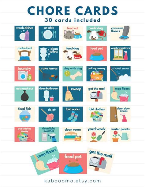 Chore Routine Cards Chores Task Cards Chore Chart Kids Etsy Routine