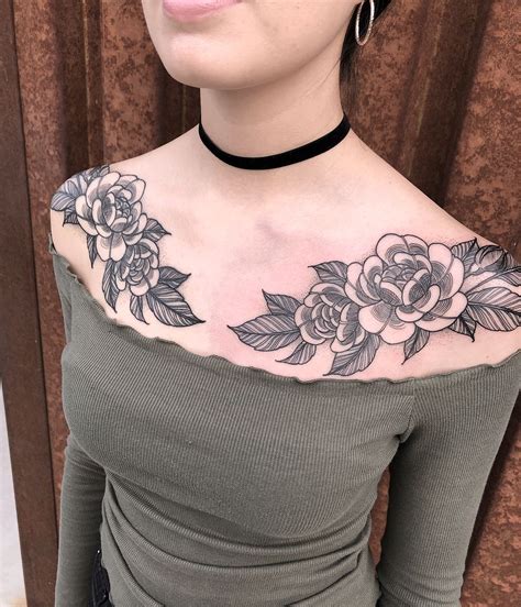 Rose Chest Tattoo Small Chest Tattoos Chest Tattoos For Women Chest Piece Tattoos Tattoo